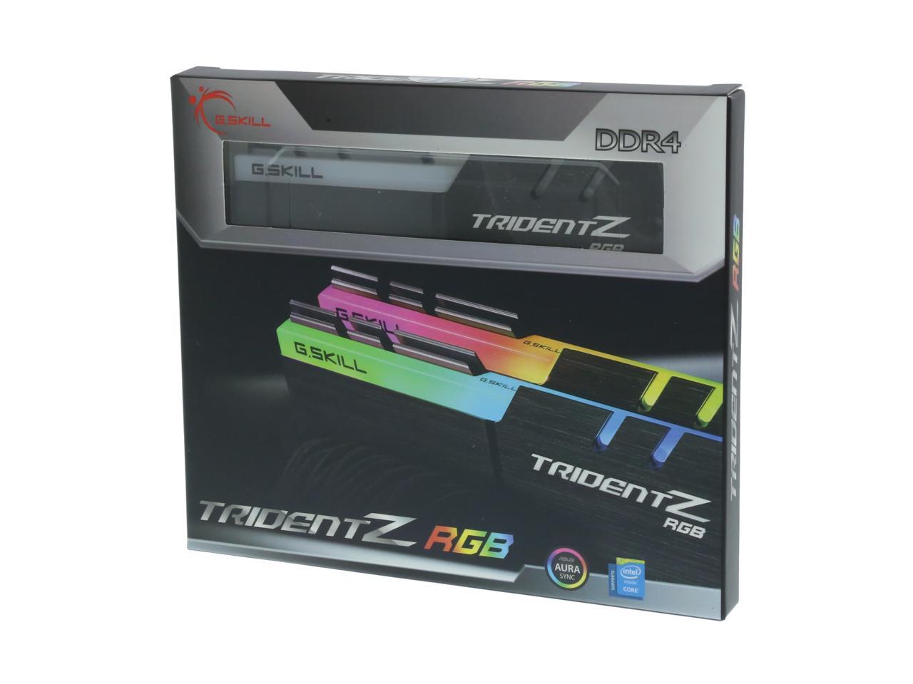G.SKILL TridentZ RGB Series 16GB (2 x 8GB) 288-Pin DDR4 SDRAM DDR4 4133 (PC4 33000) Desktop Memory Model F4-4133C17D-16GTZR