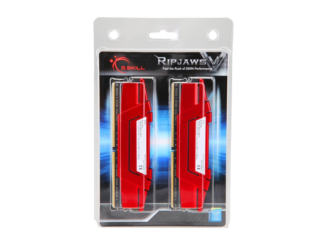 G.SKILL Ripjaws V Series 16GB (2 x 8GB) 288-Pin DDR4 SDRAM DDR4 3600 (PC4 28800) Intel XMP 2.0 Desktop Memory Model F4-3600C19D-16GVRB
