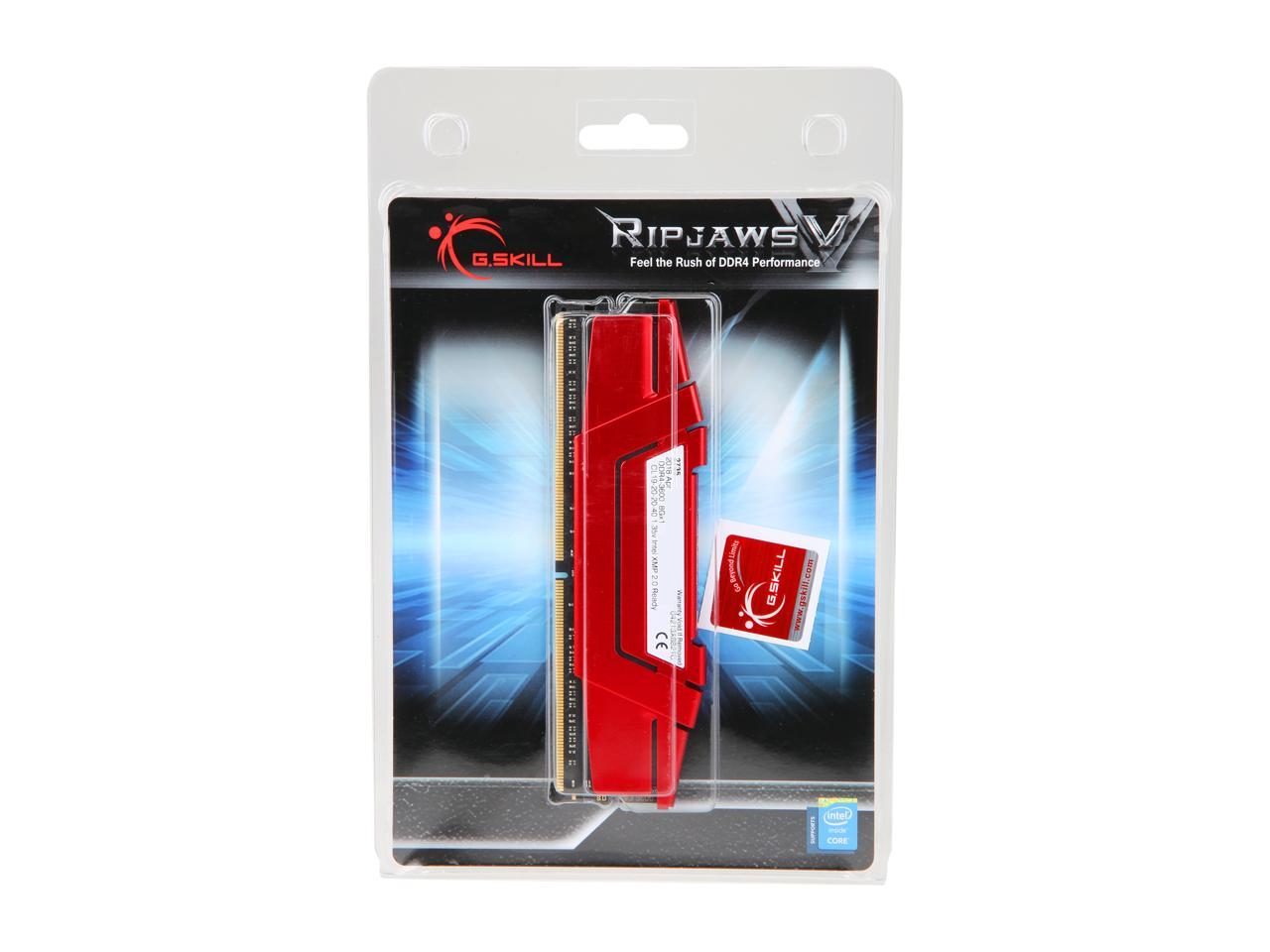 G.SKILL Ripjaws V Series 8GB 288-Pin DDR4 SDRAM DDR4 3600 (PC4 28800) Desktop Memory Model F4-3600C19S-8GVRB