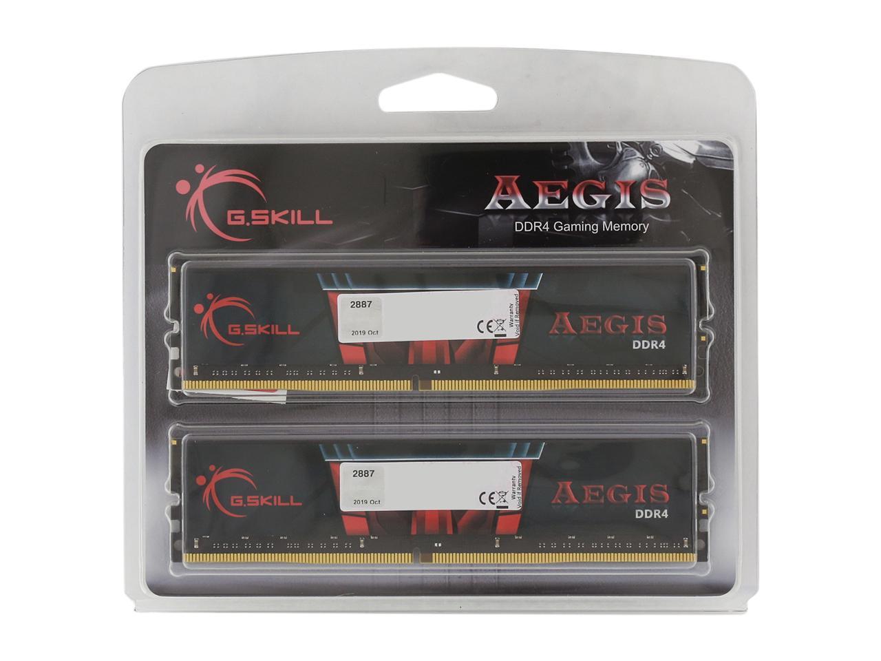 G.SKILL Aegis 64GB (4 x 16GB) 288-Pin DDR4 SDRAM DDR4 3200 (PC4 25600) Memory Kit Model F4-3200C16Q-64GIS
