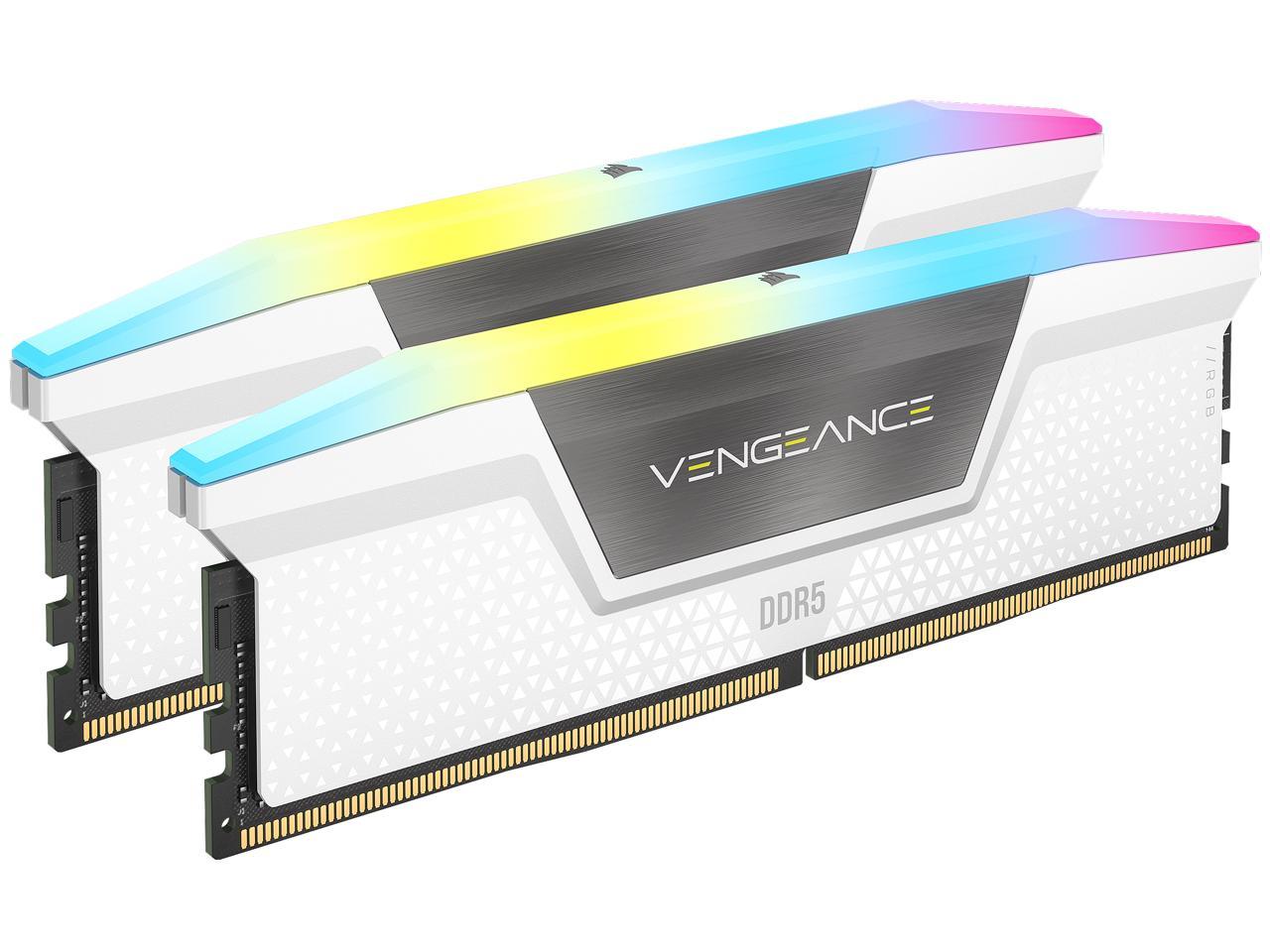 CORSAIR Vengeance RGB 32GB (2 x 16GB) 288-Pin PC RAM DDR5 6000 (PC5 48000) Desktop Memory Model CMH32GX5M2E6000C36W **Open Box **