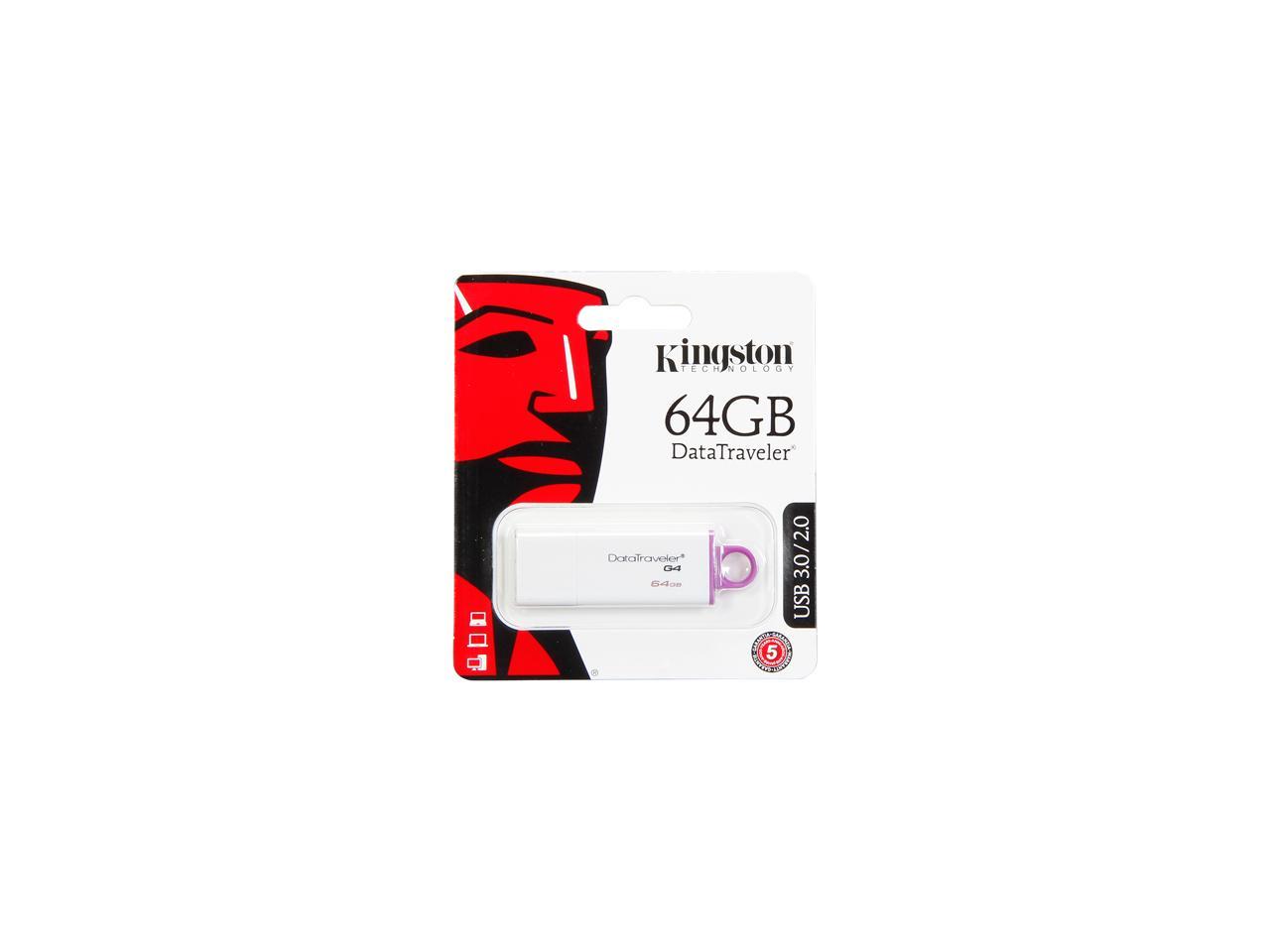 Kingston 64GB DataTraveler G4 USB 3.0 Flash Drive (DTIG4/64GB)