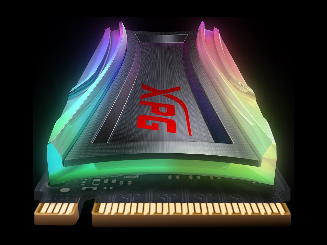 XPG SPECTRIX S40G RGB M.2 2280 1TB PCI-Express 3.0 x4 3D TLC Internal Solid State Drive (SSD) AS40G-1TT-C