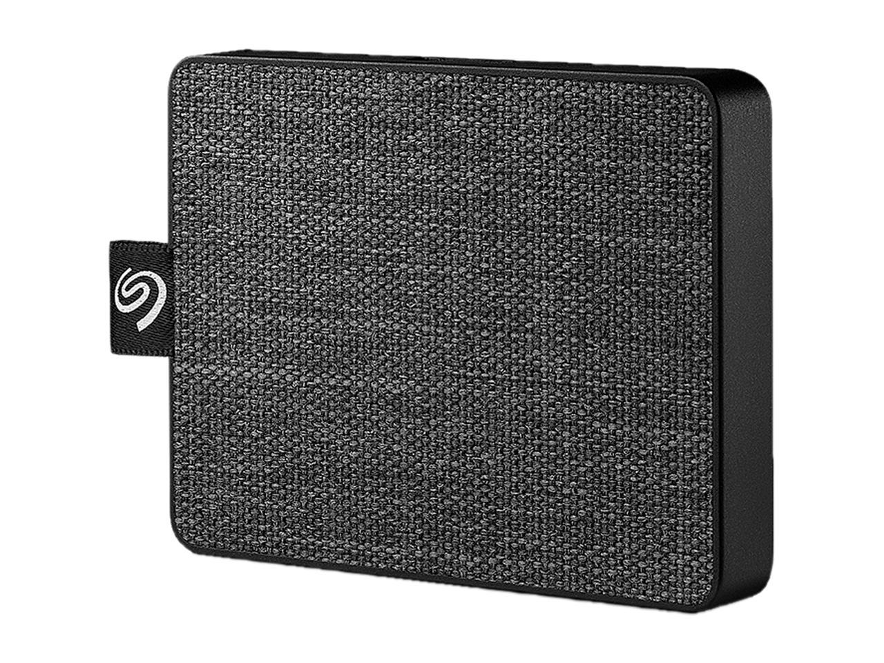Seagate One Touch SSD 500GB USB 3.0 External / Portable Solid State Drive for PC Laptop and Mac - Black (STJE500400)
