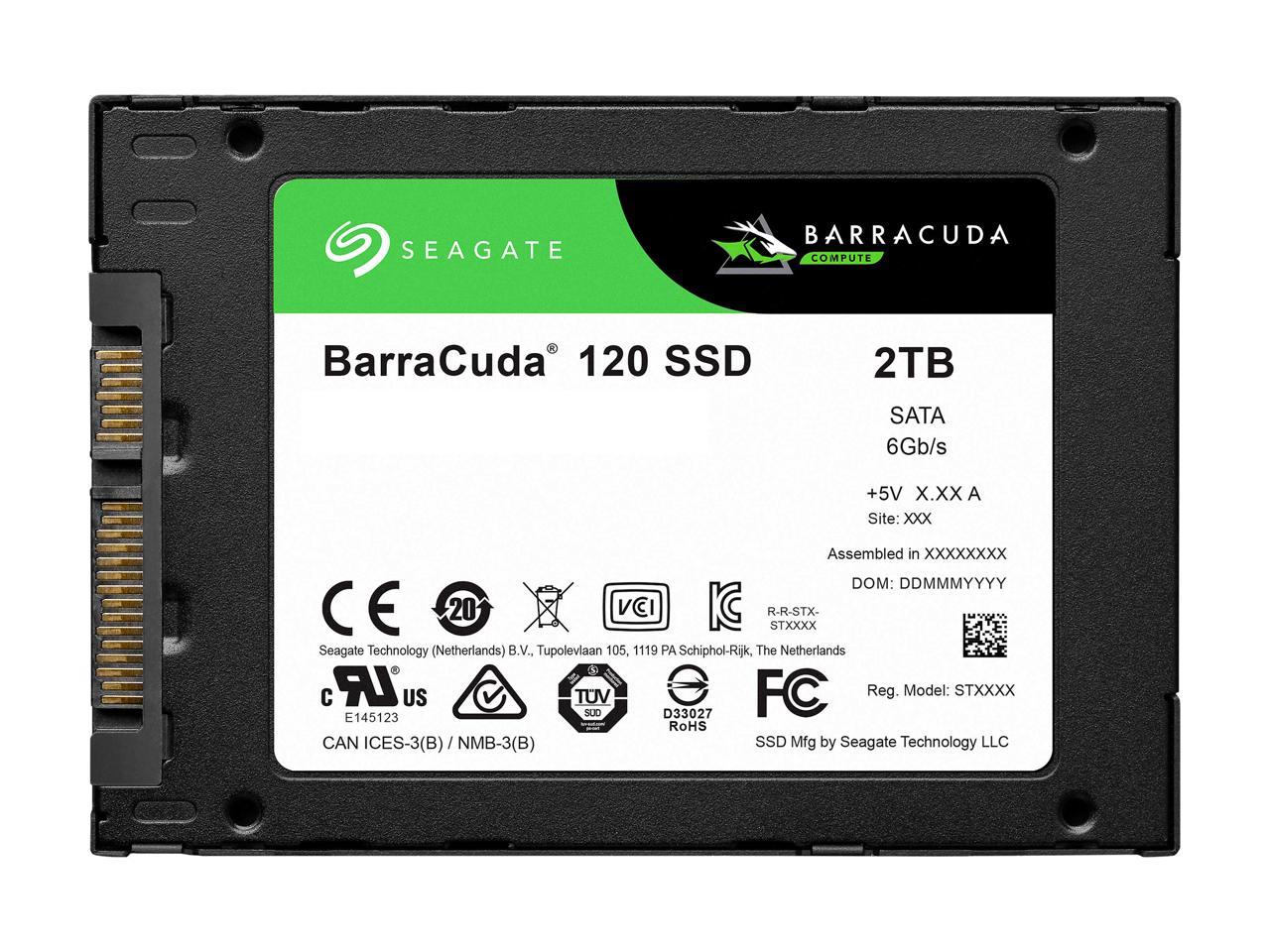 Seagate Barracuda 120 SSD 2TB Internal Solid State Drive - 2.5 Inch SATA 6GB/s for Computer Desktop PC Laptop (ZA2000CM1A003)