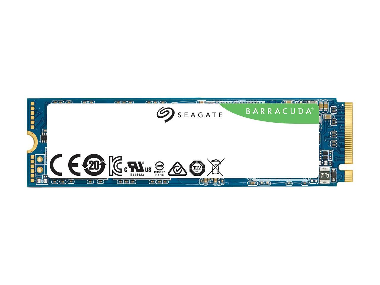Seagate BarraCuda 510 M.2 2280 500GB PCIe G3 x4, NVMe 1.3 3D TLC Internal Solid State Drive (SSD) ZP500CM3A001