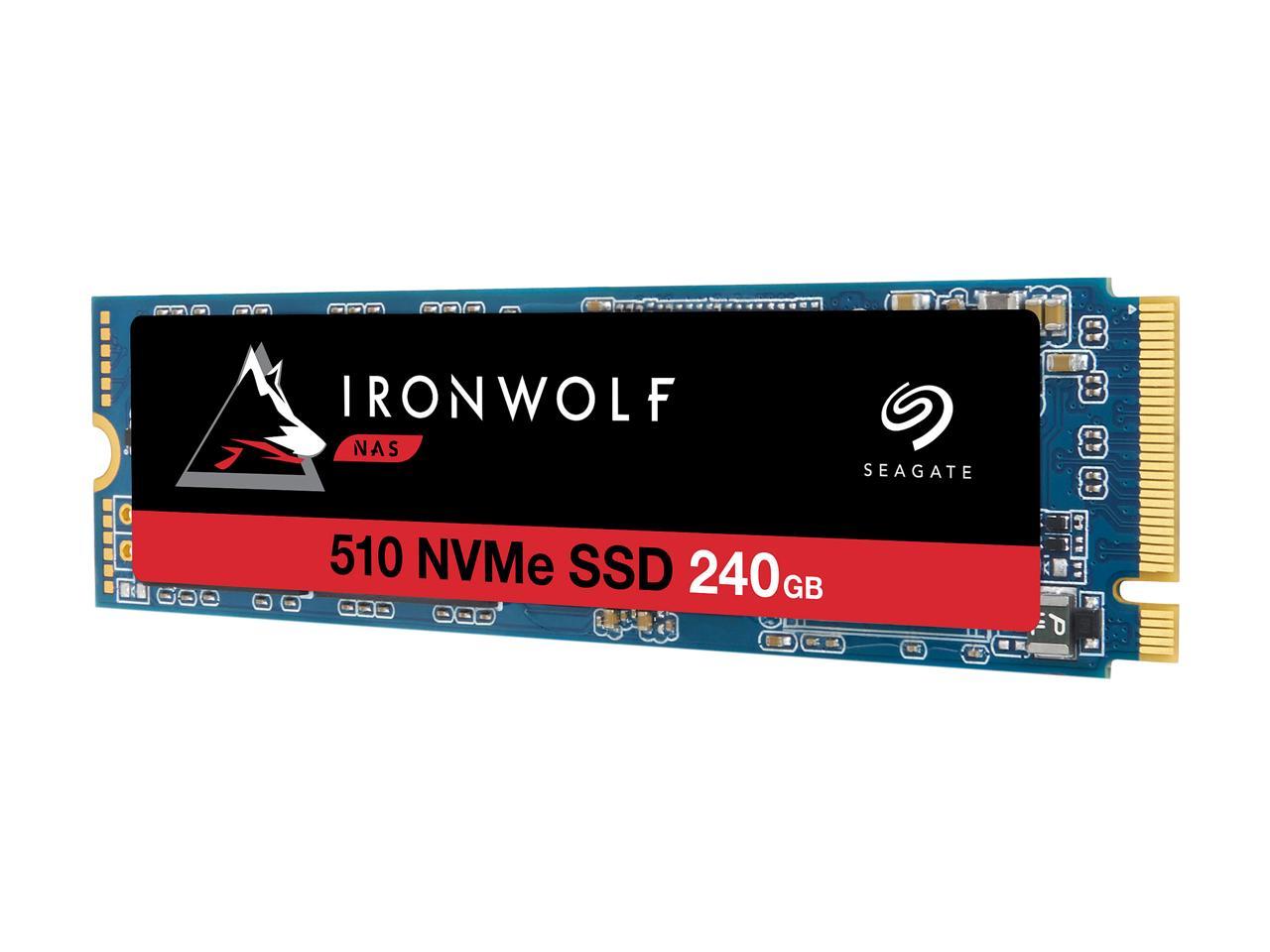 Seagate IronWolf 510 240GB NAS SSD Internal Solid State Drive - M.2 PCIe for Multibay RAID System Network Attached Storage, 2 Year Data Recovery (ZP240NM30011)