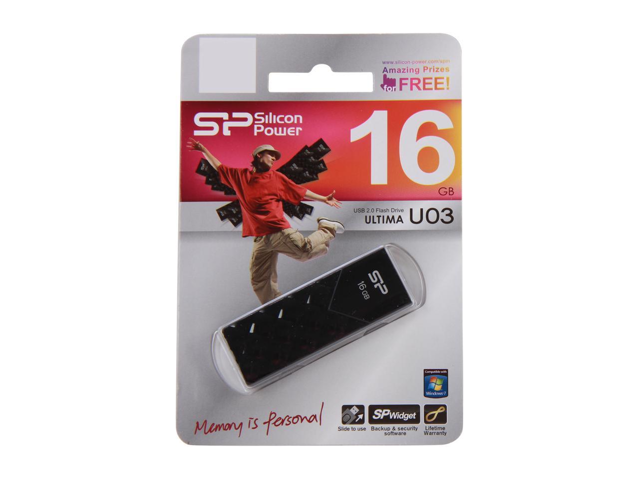 Silicon Power Ultima U03 16GB USB 2.0 Flash Drive Model SP016GBUF2U03V1K