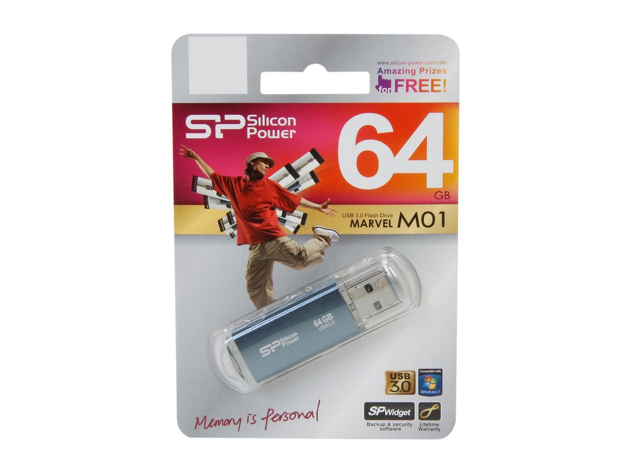 Silicon Power Marvel M01 64GB Entry Level USB 3.0 Flash Drive Model SP064GBUF3M01V1B