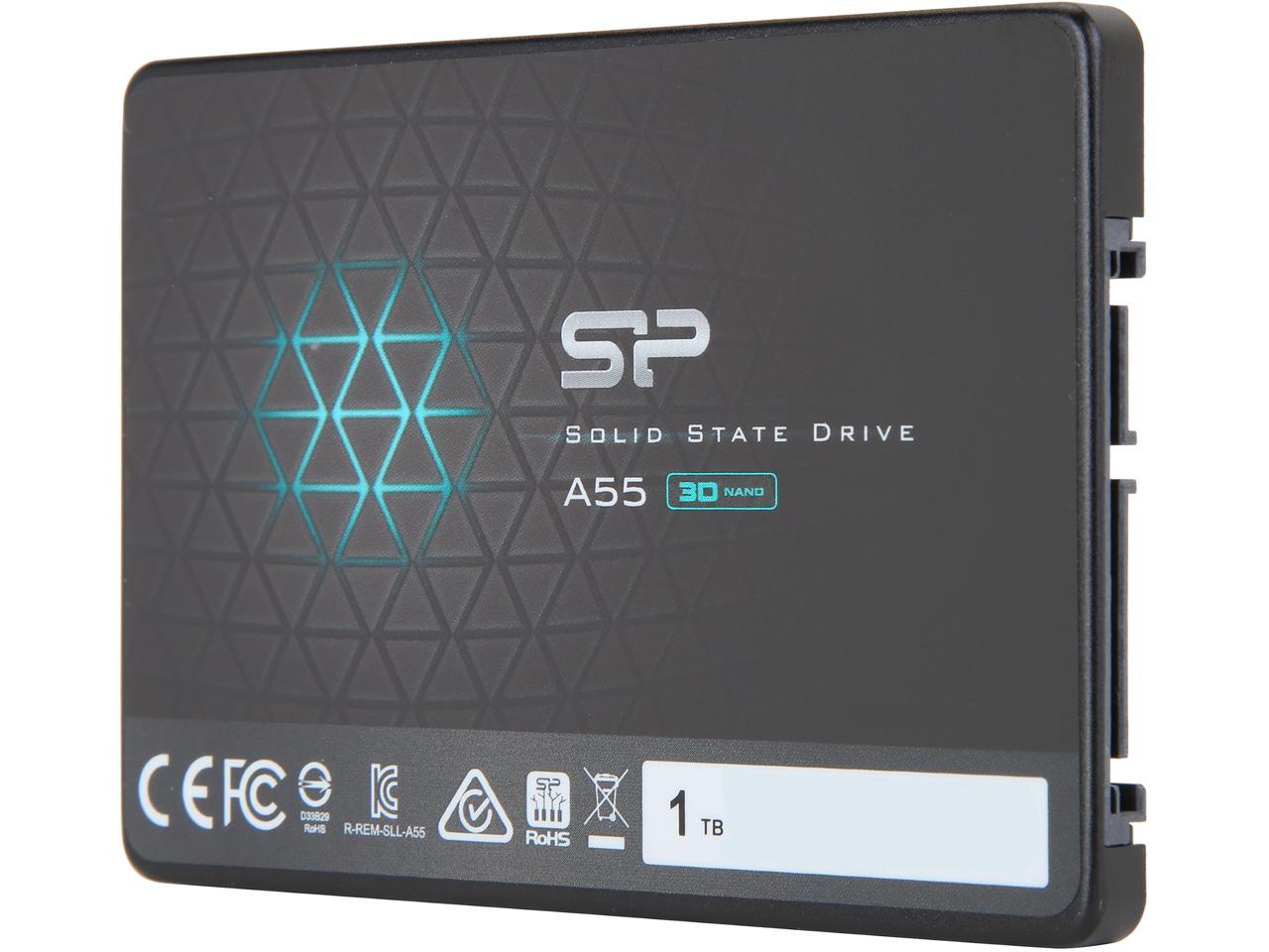 Silicon Power Ace A55 2.5" 1TB SATA III 3D NAND Internal Solid State Drive (SSD) SU001TBSS3A55S25NE