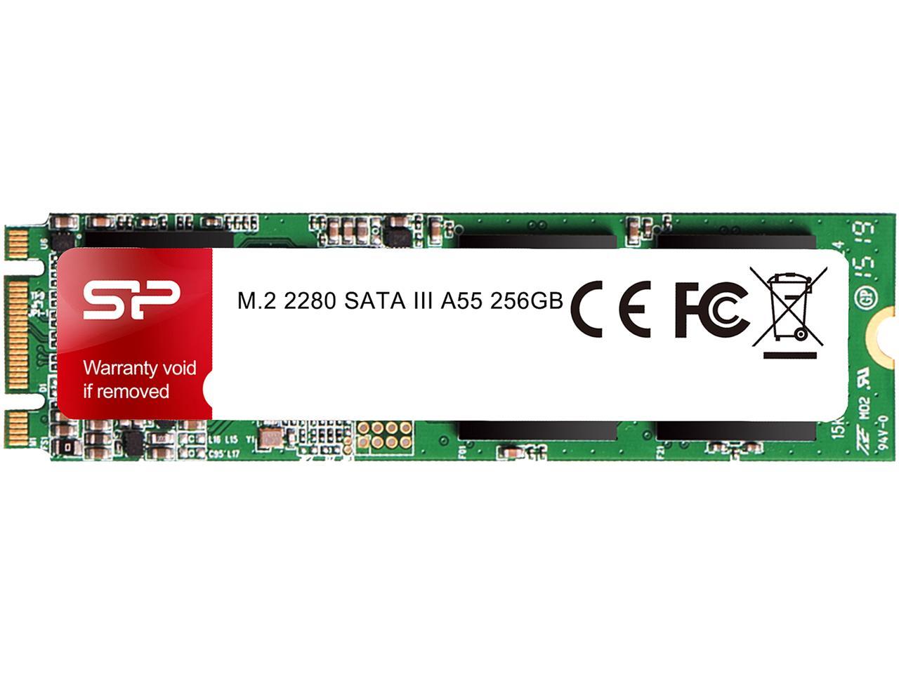 Silicon Power Ace A55 M.2 2280 256GB SATA III 3D NAND Internal Solid State Drive (SSD) SP256GBSS3A55M28
