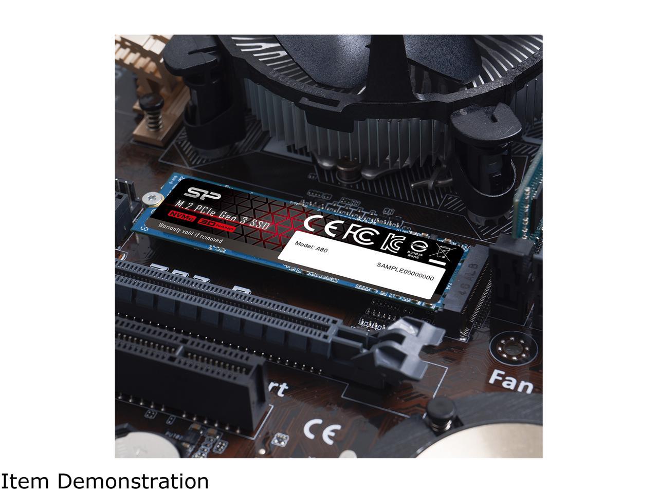 Silicon Power 512GB NVMe M.2 2280 PCIe Gen3 x4 TLC R/W up to 3,400/2,300 MB/s SSD (SP512GBP34A80M28)