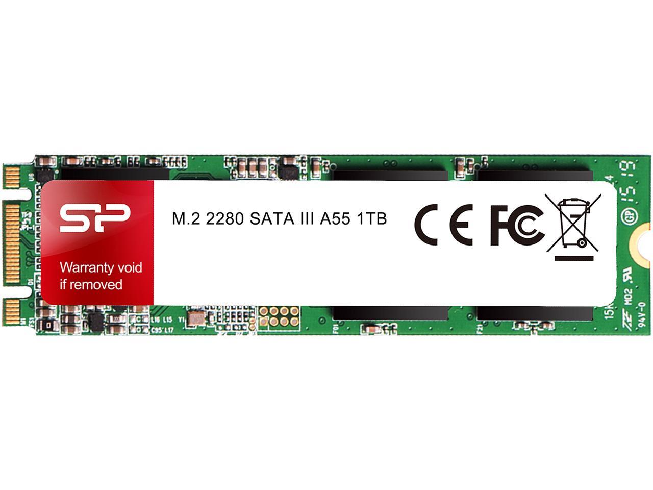 Silicon Power Ace A55 M.2 2280 1TB SATA III 3D NAND Internal Solid State Drive (SSD) SP001TBSS3A55M28