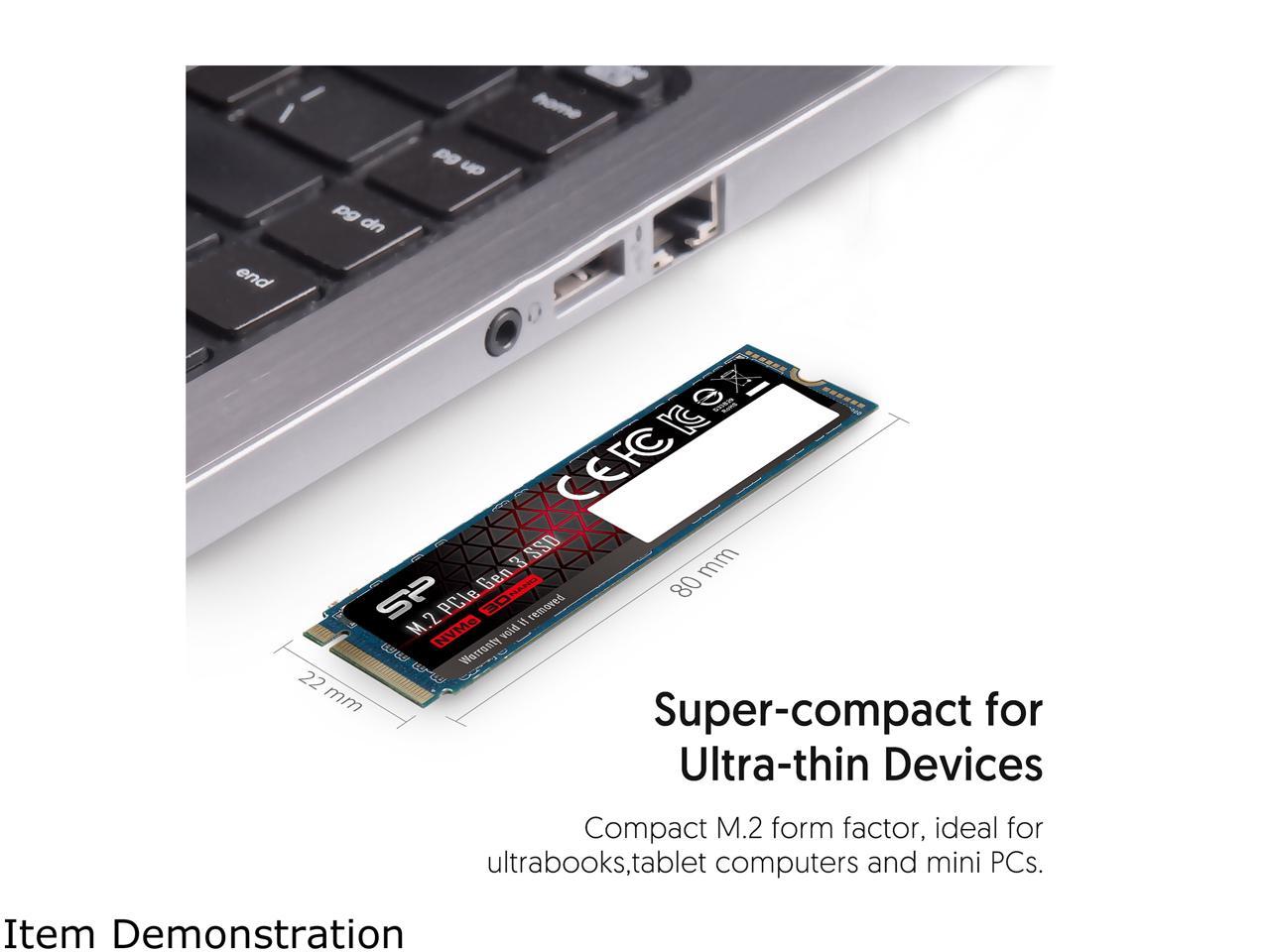 Silicon Power 2TB NVMe M.2 2280 PCIe Gen3 x4 TLC R/W up to 3,400/3,000 MB/s SSD (SP002TBP34A80M28)