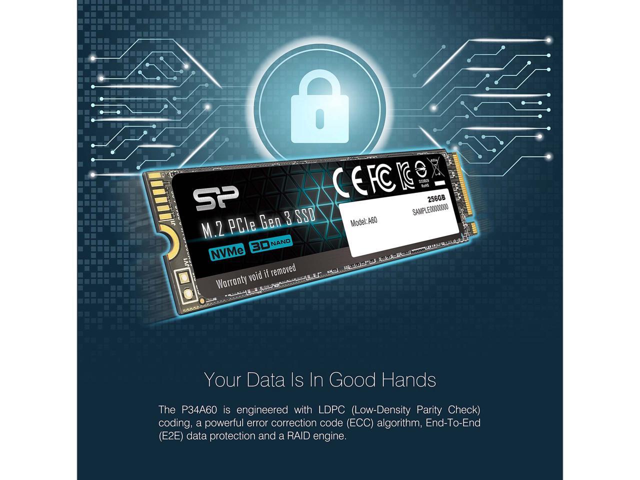 Silicon Power 256GB NVMe M.2 2280 PCIe Gen3 x4 TLC SSD (SP256GBP34A60M28)