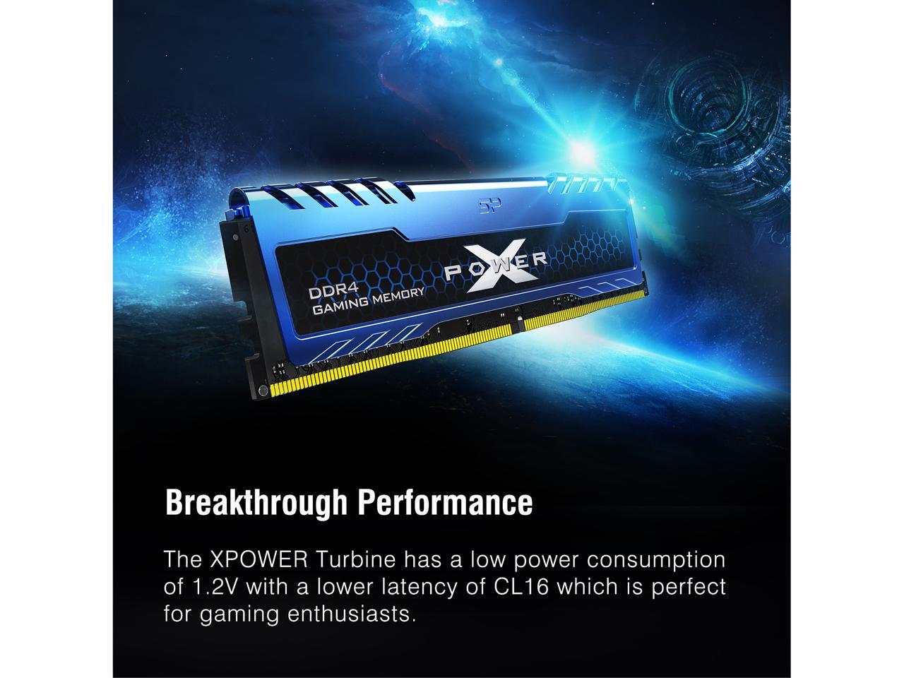 Silicon Power 32GB (2 x 16GB) DDR4 3200 (PC4 25600) 288-Pin XPOWER Turbine DDR4 SDRAM Desktop Memory Model SP032GXLZU360BDA