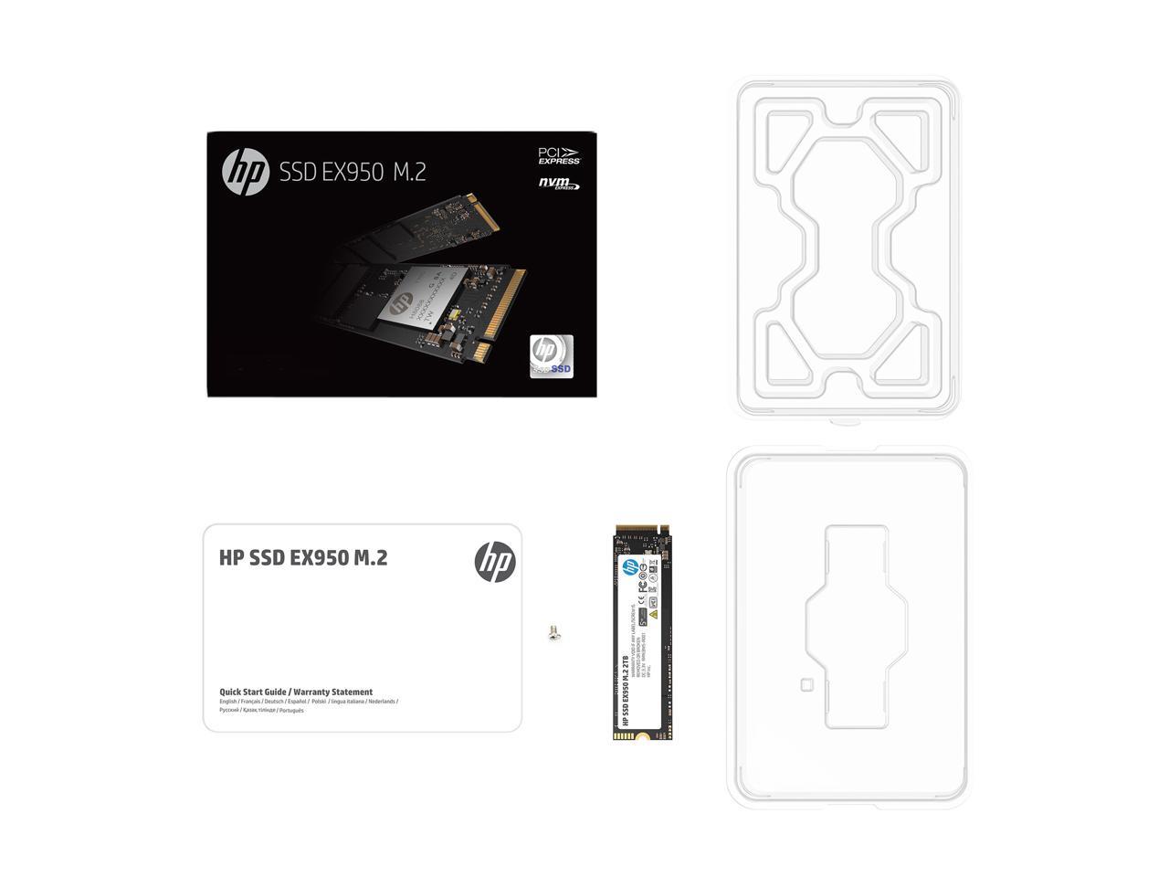 HP EX950 M.2 2280 2TB PCle Gen3 x4, NVMe1.3 3D NAND Internal Solid State Drive (SSD) 5MS24AA#ABC