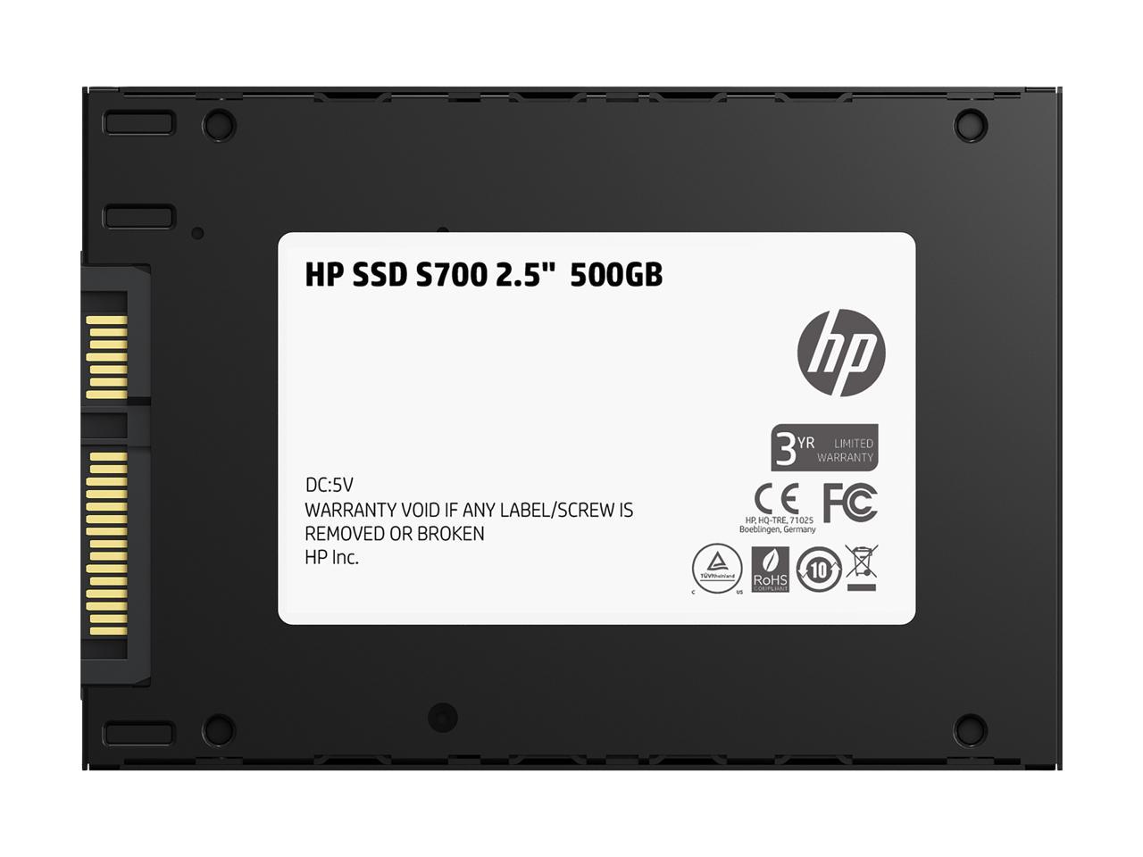 HP S700 2.5" 500GB SATA III 3D TLC Internal Solid State Drive (SSD) 2DP99AA#ABC