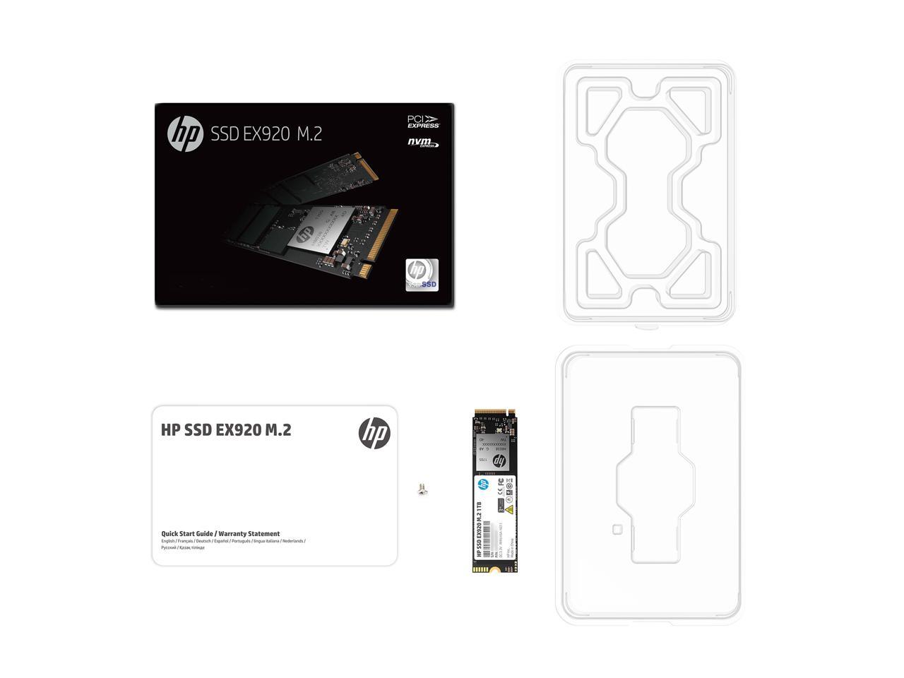 HP EX920 M.2 256GB PCIe 3.0 x4 NVMe 3D TLC NAND Internal Solid State Drive (SSD) 2YY45AA#ABC