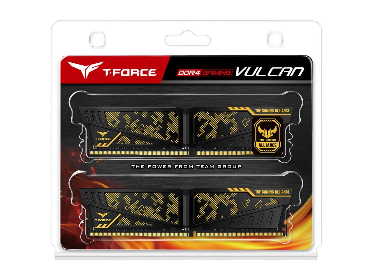 Team T-FORCE VULCAN TUF Gaming Alliance 16GB (2 x 8GB) 288-Pin DDR4 SDRAM DDR4 3600 (PC4 28800) Desktop Memory Model TLTYD416G3600HC19ADC01