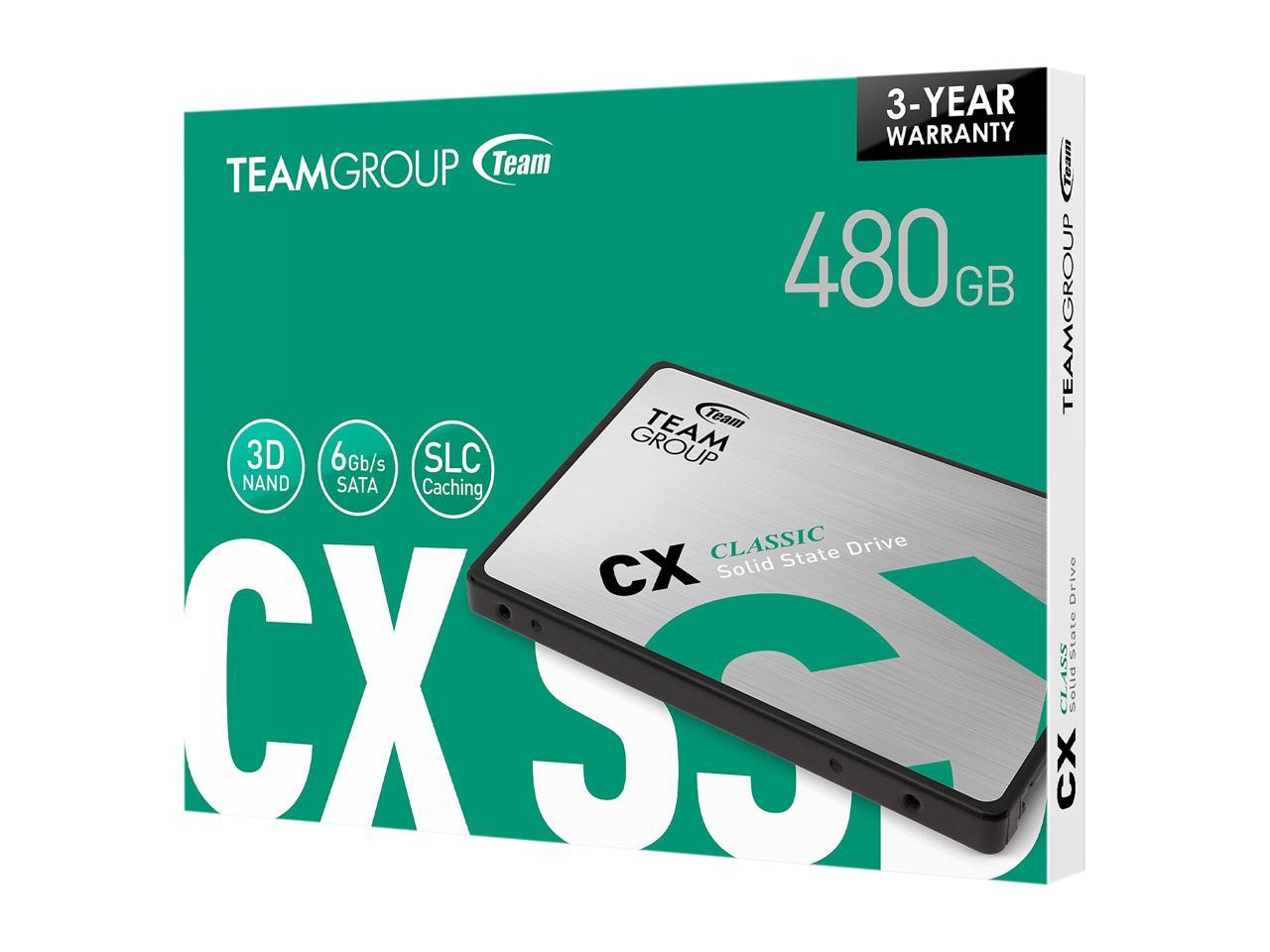 Team CX1 2.5" 480GB SATA III Internal Solid State Drive (SSD) T253X5480G0C101