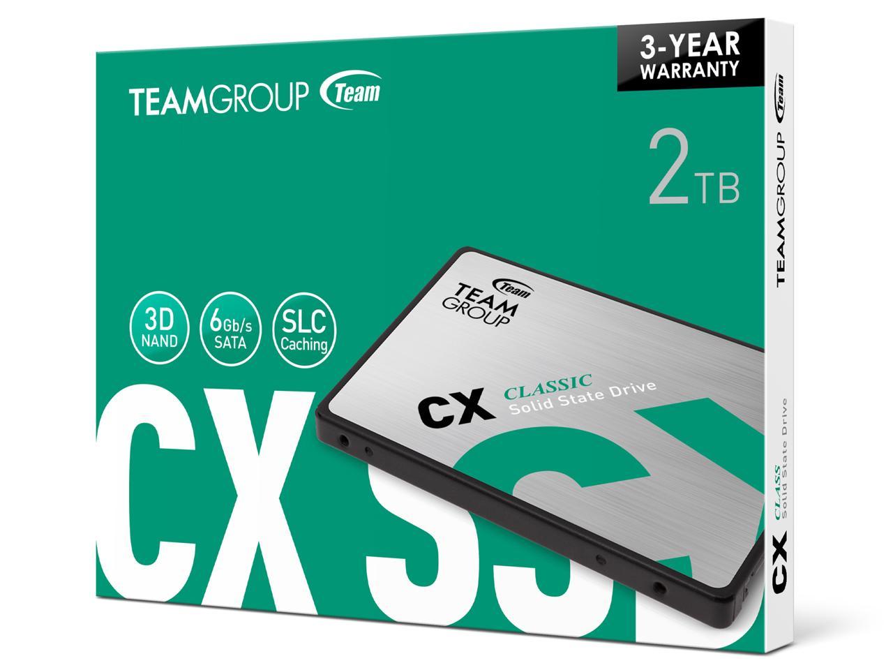 Team CX2 2.5" 2TB SATA III 3D TLC Internal Solid State Drive (SSD) T253X6002T0C101