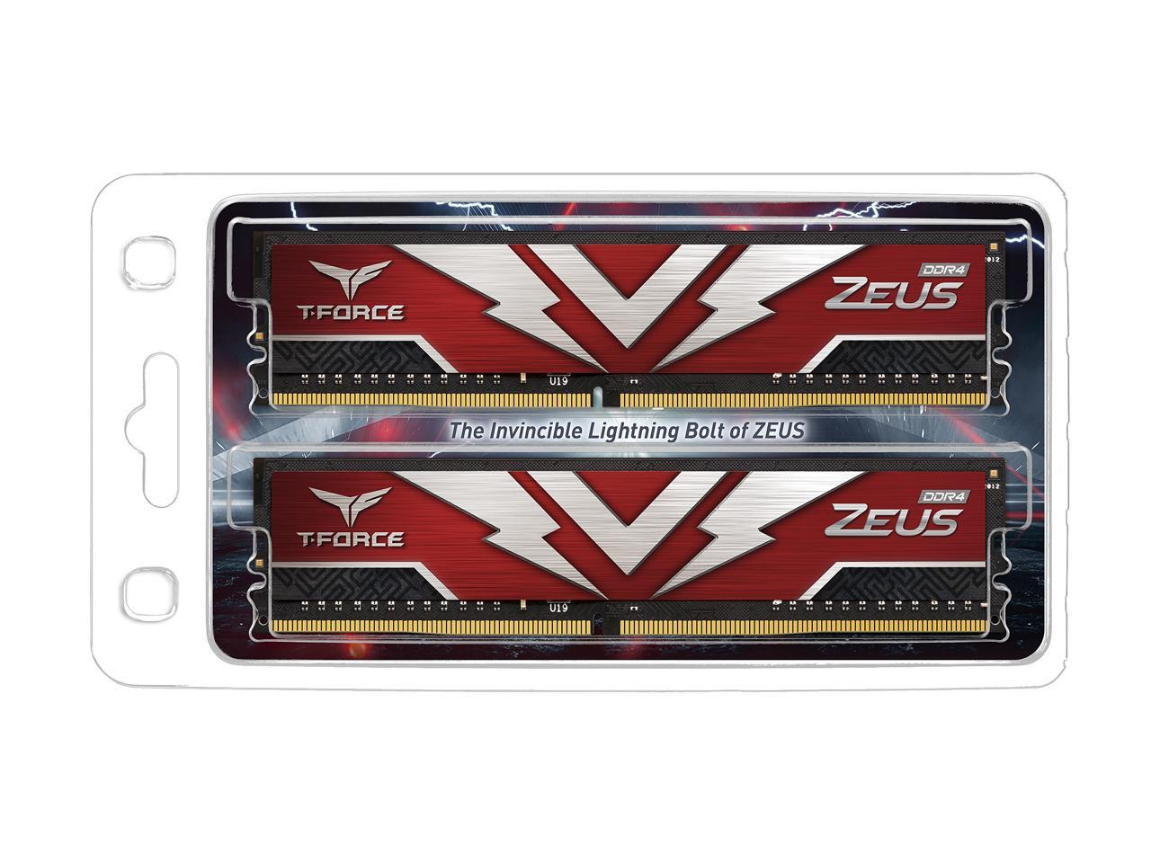 Team T-FORCE ZEUS 32GB (2 x 16GB) 288-Pin DDR4 SDRAM DDR4 3200 (PC4 25600) Desktop Memory Model TTZD432G3200HC20DC01