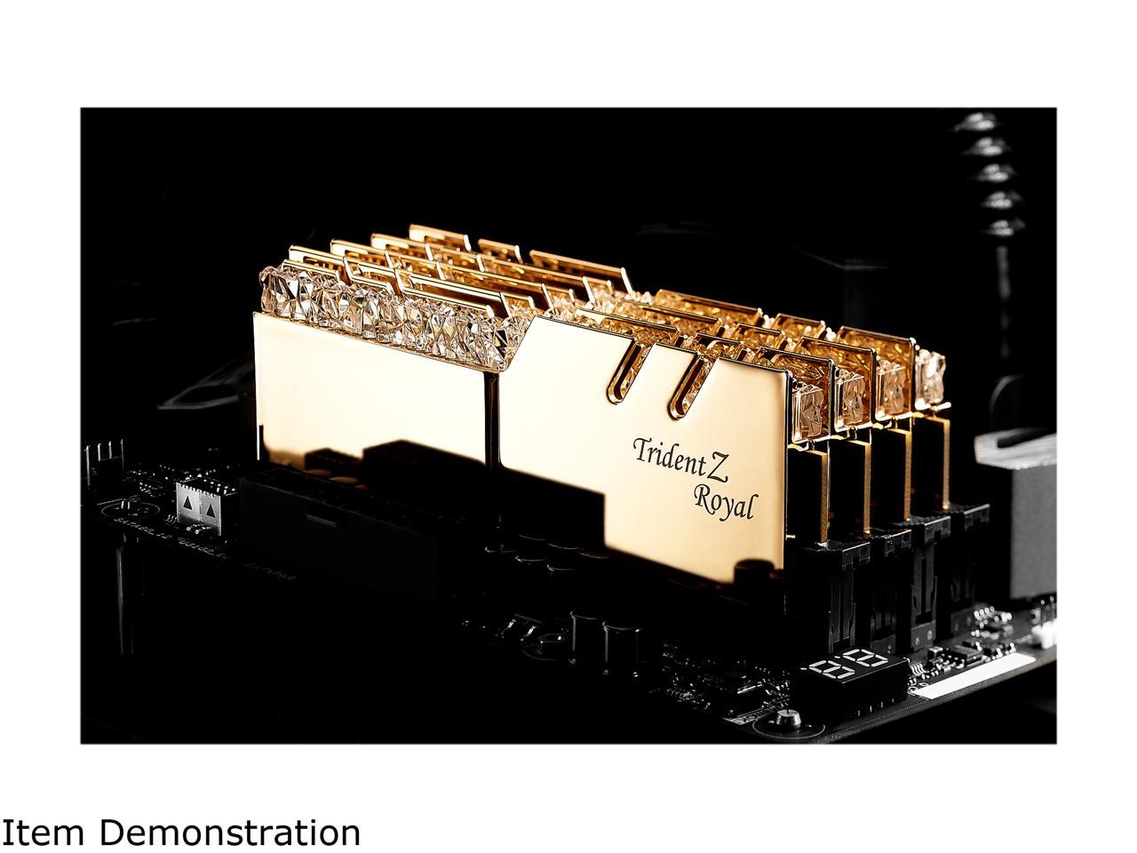 G.SKILL Trident Z Royal Series 32GB (2 x 16GB) 288-Pin DDR4 SDRAM DDR4 4000 (PC4 32000) Intel XMP 2.0 Desktop Memory Model F4-4000C17D-32GTRGB