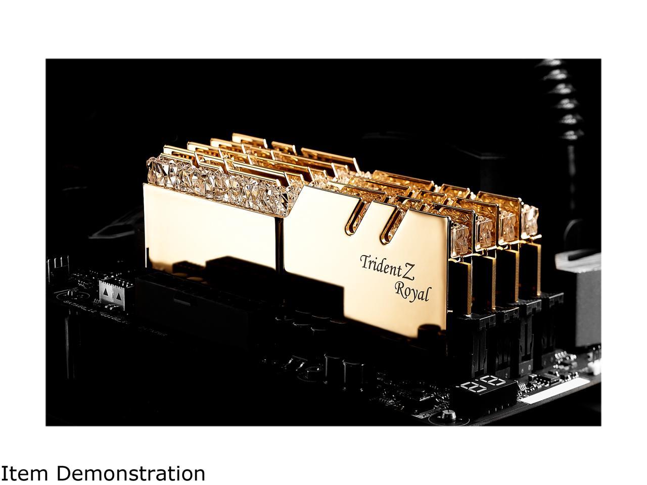 G.SKILL Trident Z Royal Series 32GB (4 x 8GB) 288-Pin DDR4 SDRAM DDR4 4000 (PC4 32000) Intel XMP 2.0 Desktop Memory Model F4-4000C17Q-32GTRGB