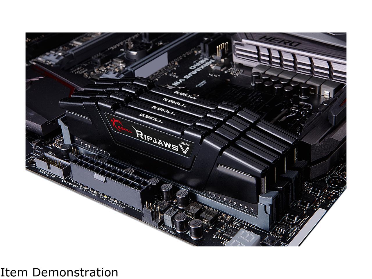 G.SKILL Ripjaws V Series 128GB (4 x 32GB) 288-Pin DDR4 SDRAM DDR4 4000 (PC4 32000) Intel XMP 2.0 Desktop Memory Model F4-4000C18Q-128GVK