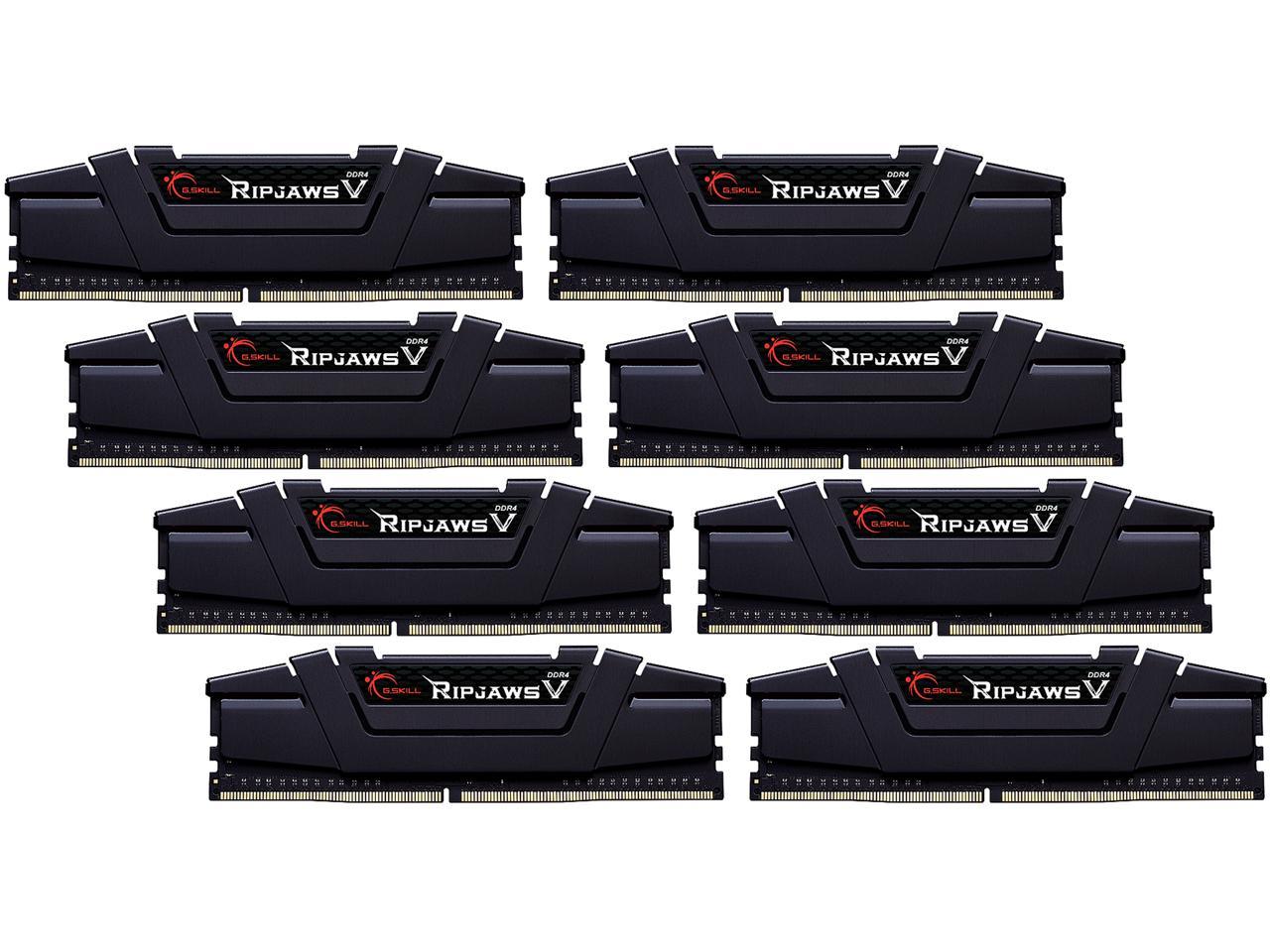 G.SKILL Ripjaws V Series 256GB (8 x 32GB) 288-Pin DDR4 SDRAM DDR4 3200 (PC4 25600) Intel XMP 2.0 Desktop Memory Model F4-3200C14Q2-256GVK