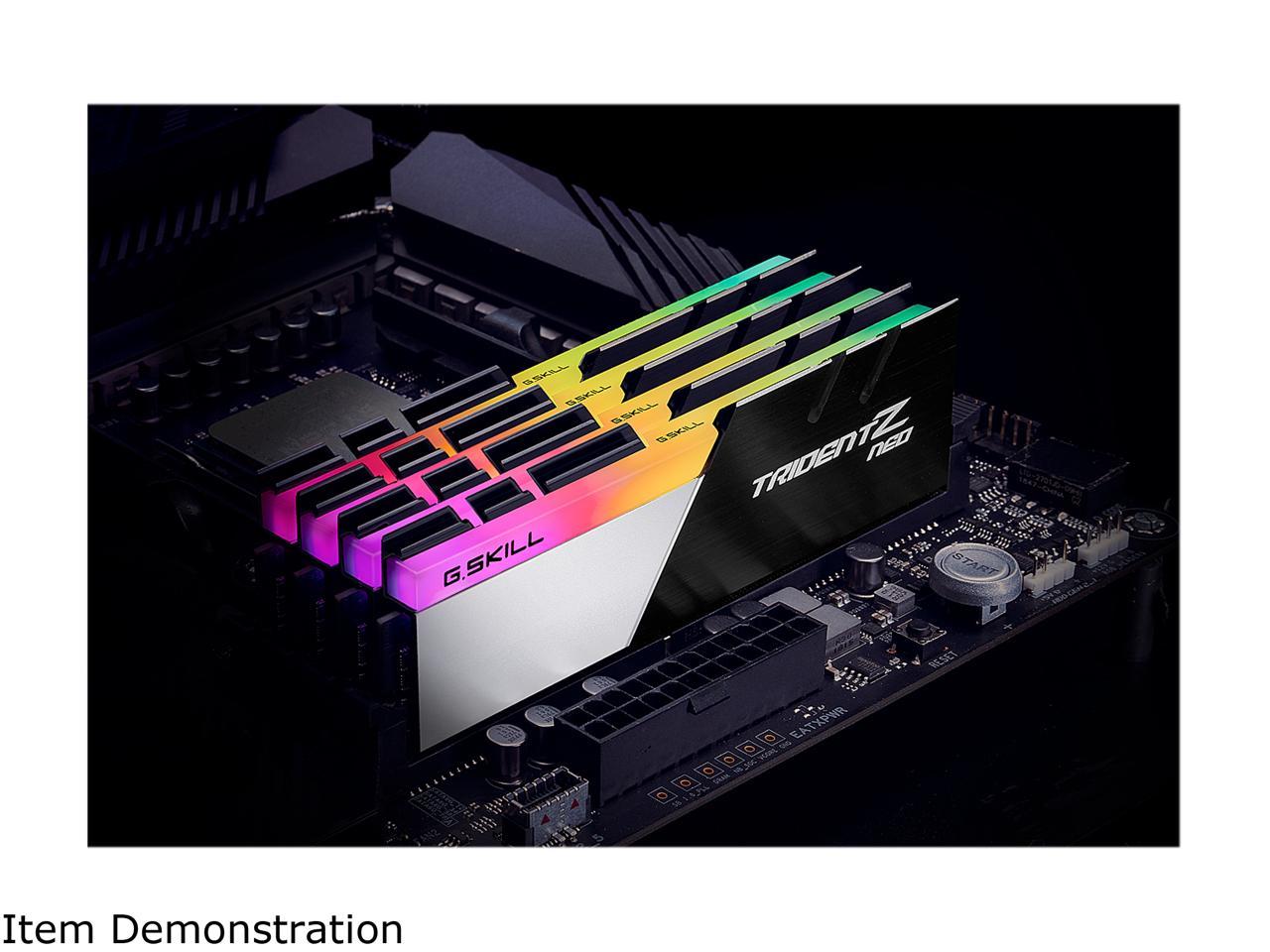 G.SKILL Trident Z Neo Series 64GB (4 x 16GB) 288-Pin DDR4 SDRAM DDR4 3600 (PC4 28800) Intel XMP 2.0 Desktop Memory Model F4-3600C14Q-64GTZN