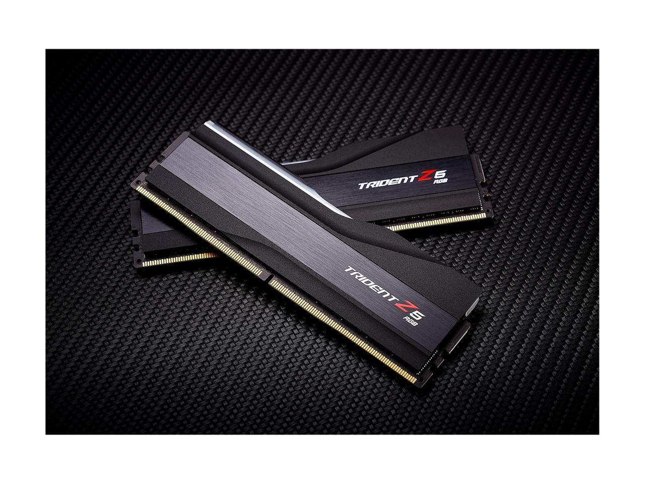 G.SKILL Trident Z5 RGB Series 32GB (2 x 16GB) 288-Pin PC RAM DDR5 6000 Intel XMP 3.0 Desktop Memory Model F5-6000J3238F16GX2-TZ5RK