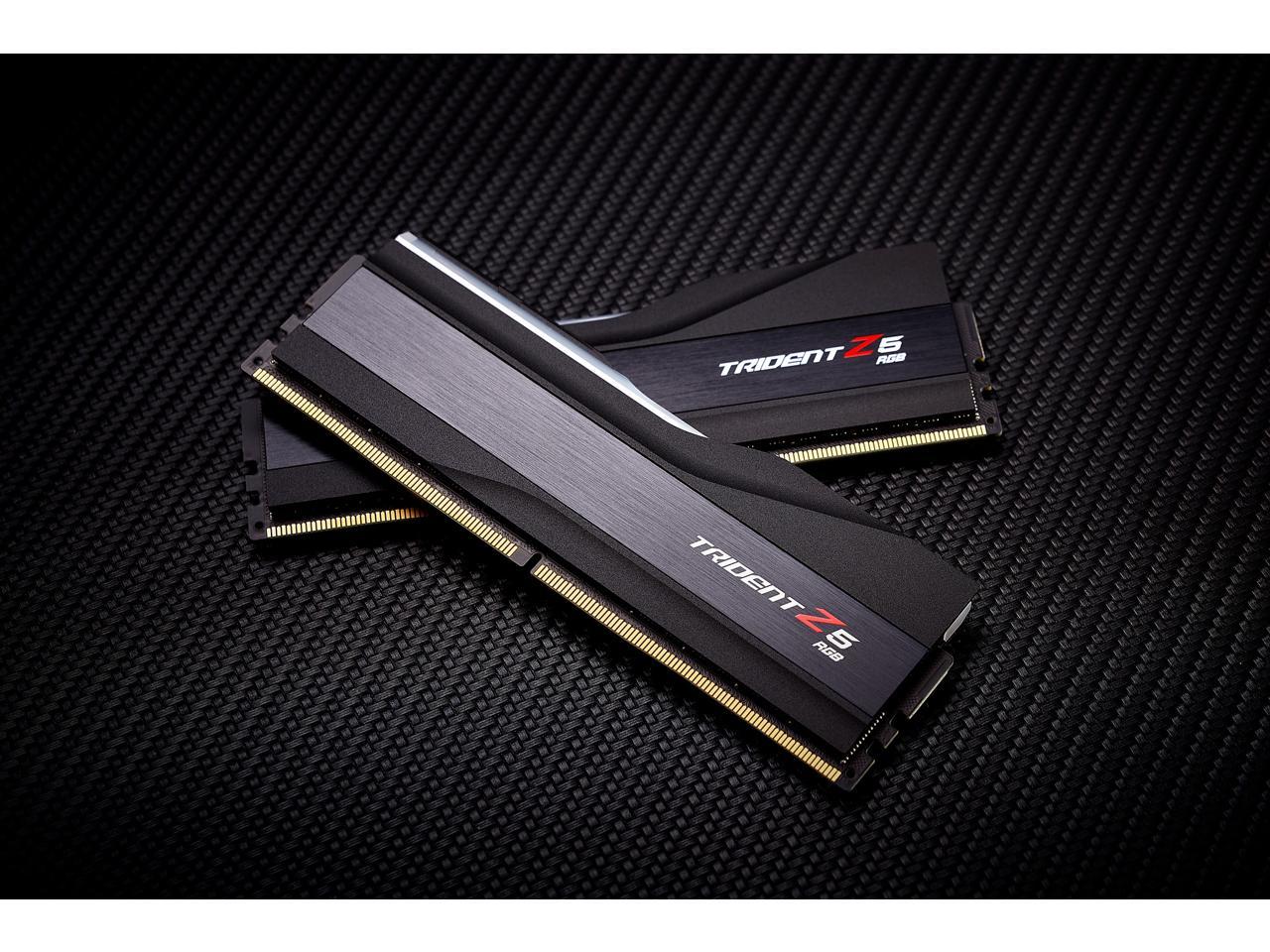 G.SKILL Trident Z5 RGB Series 64GB (2 x 32GB) 288-Pin PC RAM DDR5 6000 Intel XMP 3.0 Desktop Memory Model F5-6000J3238G32GX2-TZ5RK