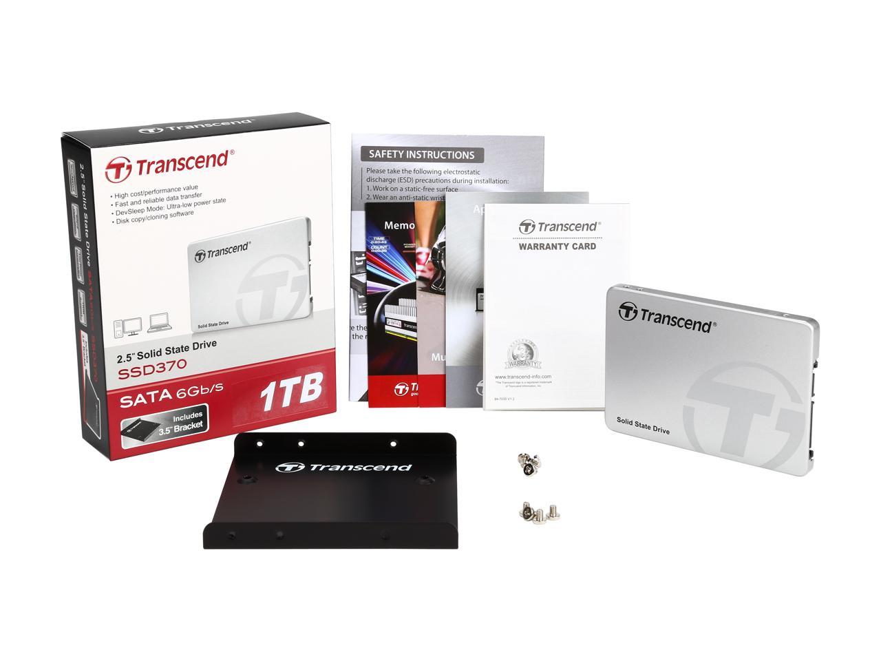 Transcend 2.5" 1TB SATA III MLC Internal Solid State Drive (SSD) TS1TSSD370S
