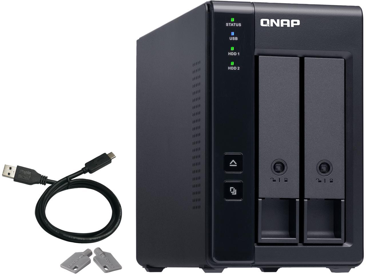 QNAP TR-002-US Diskless System 2 Bay USB Type-C Direct Attached Storage with Hardware RAID