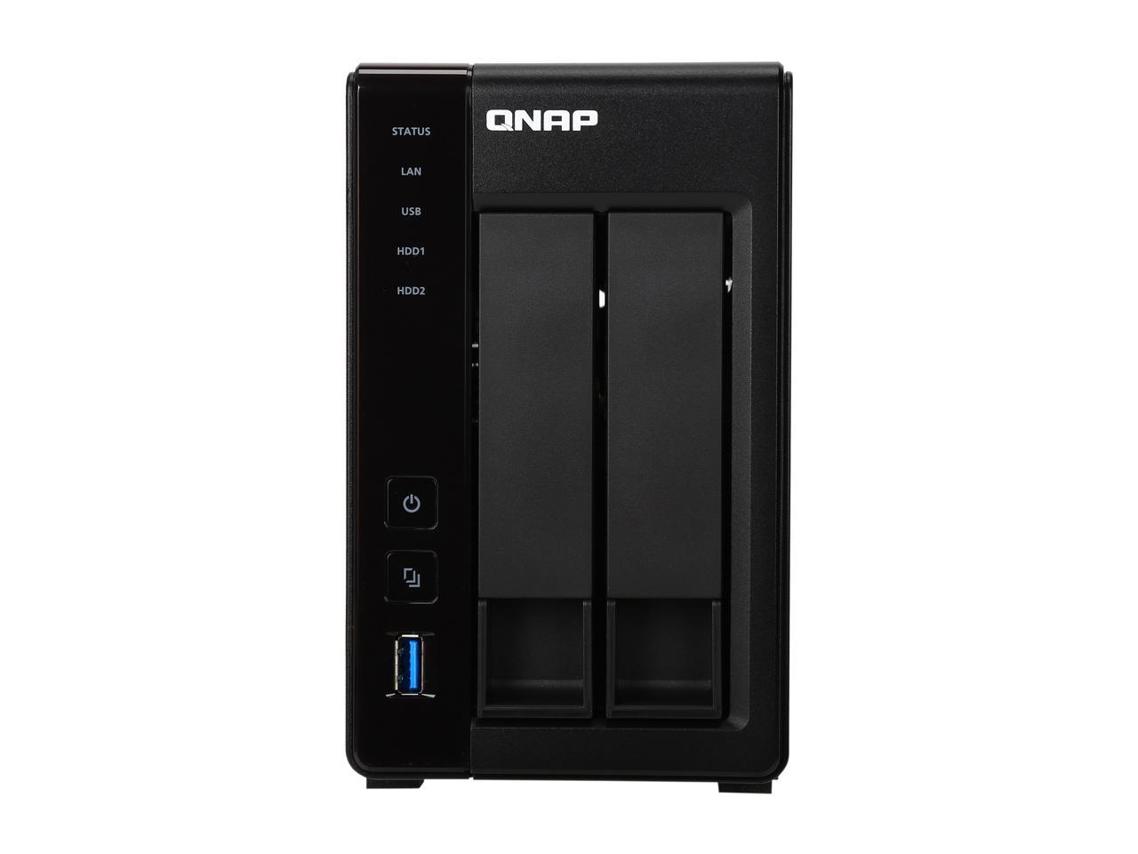 QNAP TS-251+-8G-US 2-Bay Personal Cloud NAS with HDMI output. DLNA, AirPlay and PLEX Support Black Case, Remote Control included