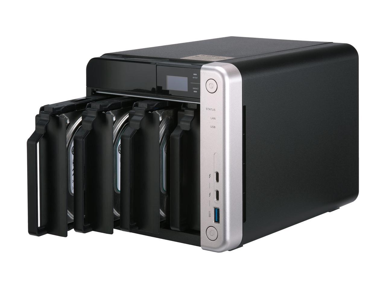 QNAP TS-453BT3-8G-US 4-Bay Thunderbolt 3 NAS. Intel Celeron J3455 Quad-core CPU, 8GB RAM, SATA 6Gb/s