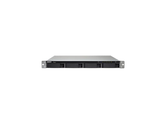 QNAP TS-463XU-RP-4G-US 1U 4-Bay AMD 64bit x86-based NAS iSCSI/IP-SAN, Quad Core 2.0GHz, 4GB RAM, 4 x 1GbE, 1 x 10GbE (10GBASE-T), Redundant PSU