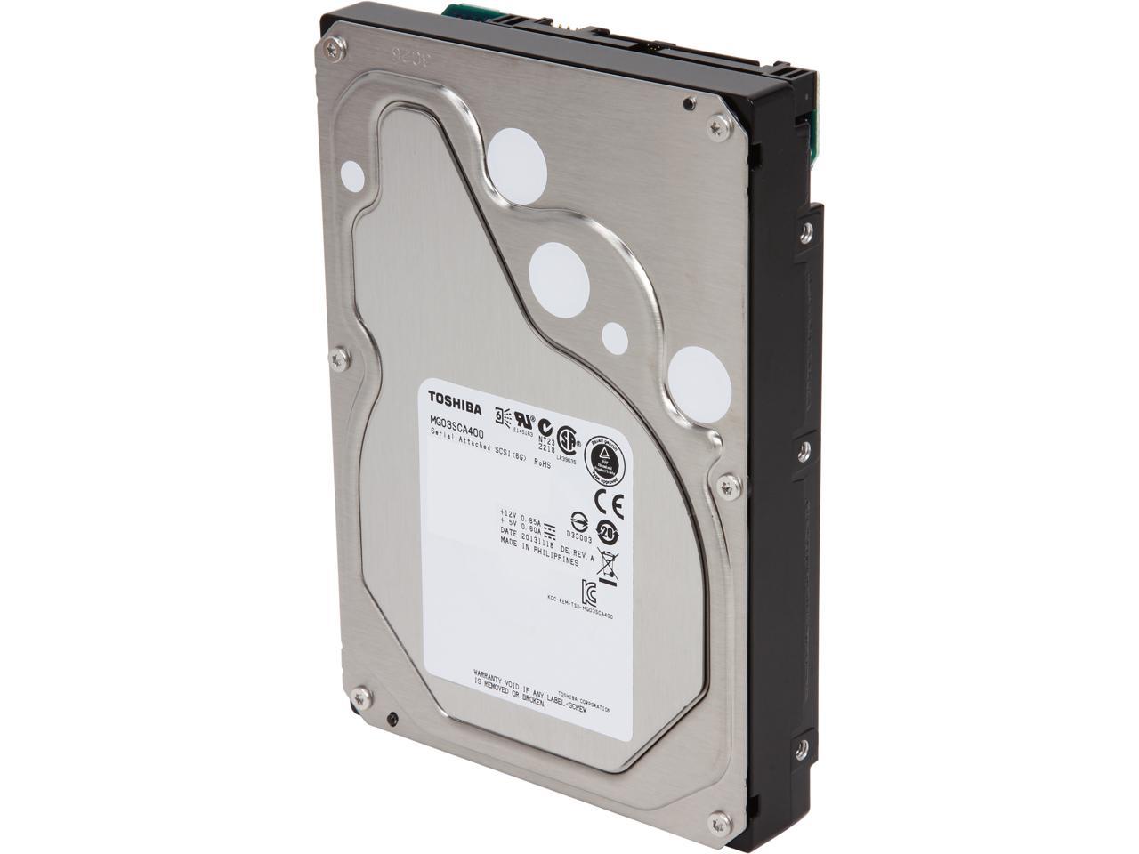 TOSHIBA MG03SCA400 4TB 7200 RPM 64MB Cache SAS 6Gb/s 3.5" Internal Hard Drive Bare Drive