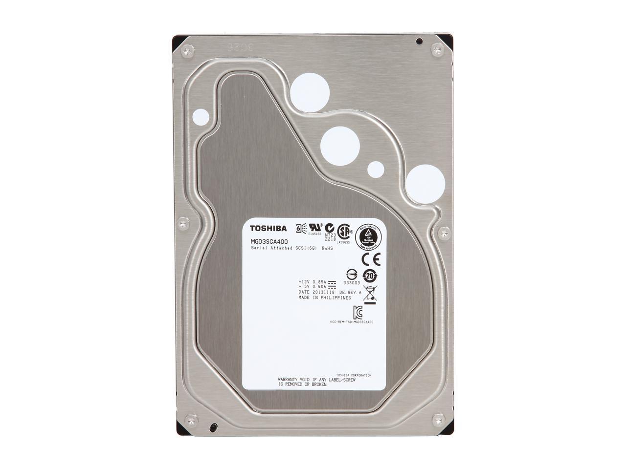 TOSHIBA MG03SCA400 4TB 7200 RPM 64MB Cache SAS 6Gb/s 3.5" Internal Hard Drive Bare Drive