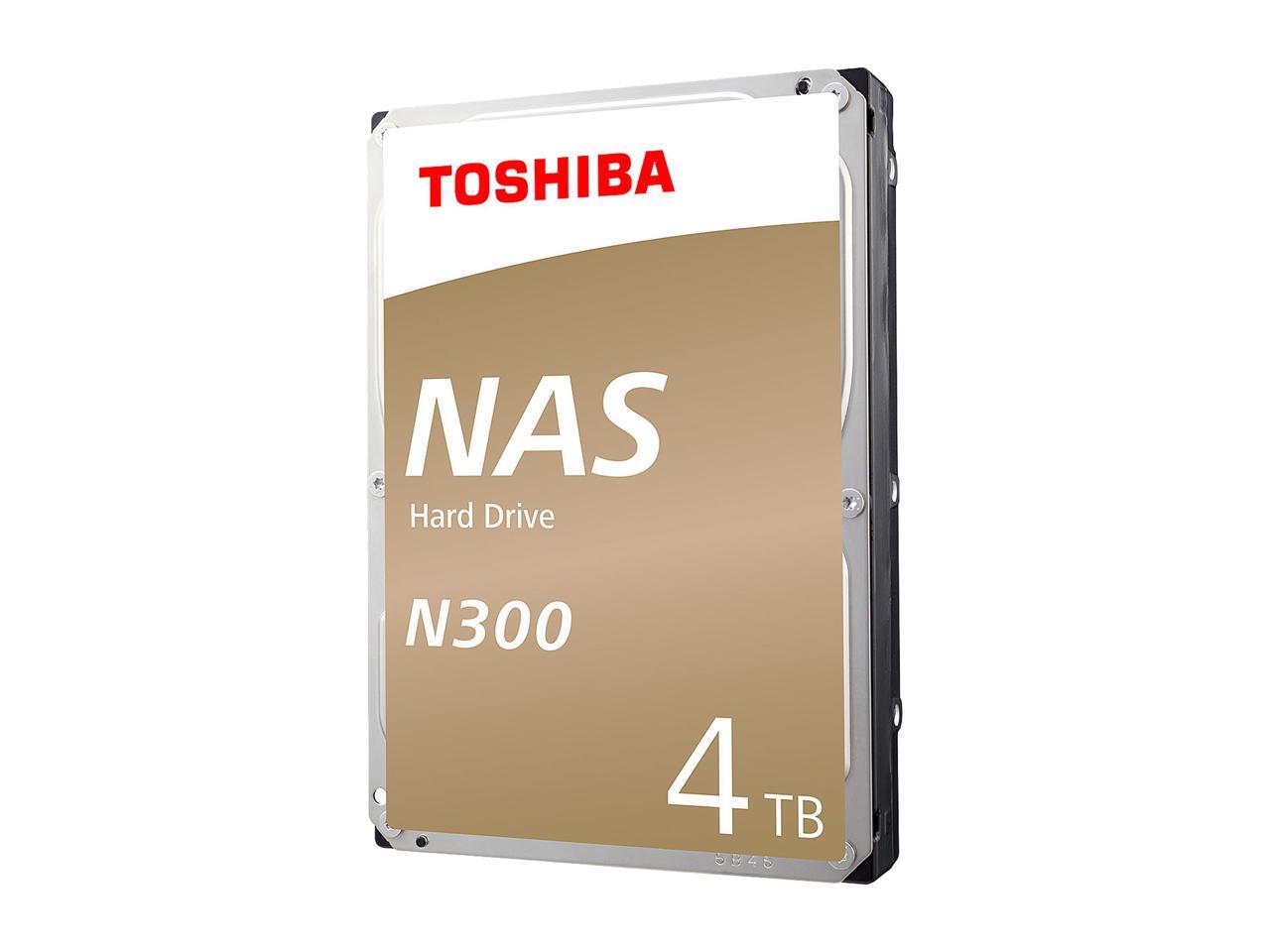 Toshiba N300 4TB NAS Internal Hard Drive 7200 RPM SATA 6Gb/s 128MB Cache 3.5inch - HDWQ140XZSTA (RETAIL PACKAGE)