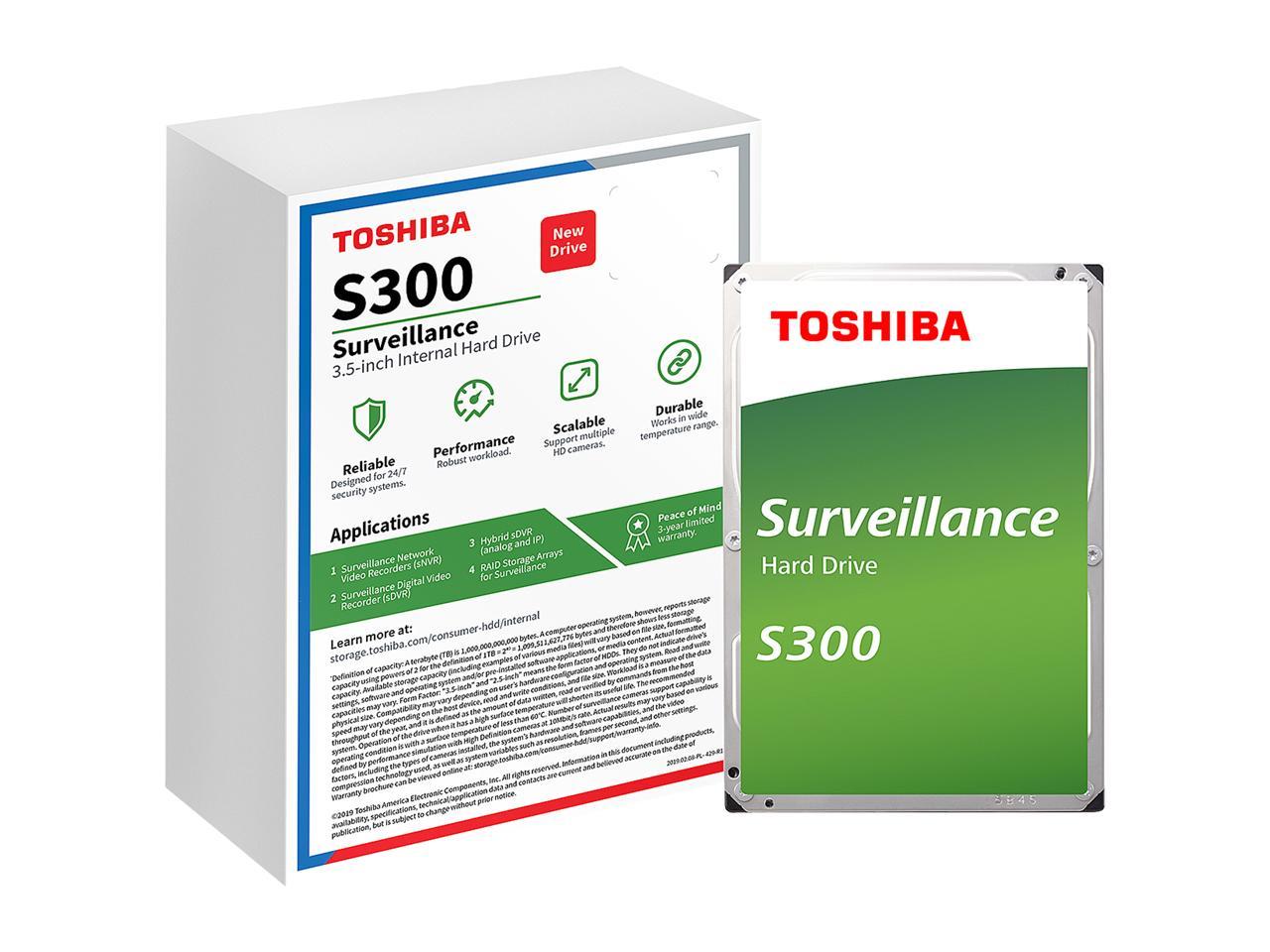 TOSHIBA S300 HDWT150UZSVAR 5TB 5400 RPM 128MB Cache SATA 6.0Gb/s 3.5" Internal Hard Drive - WHITE BOX
