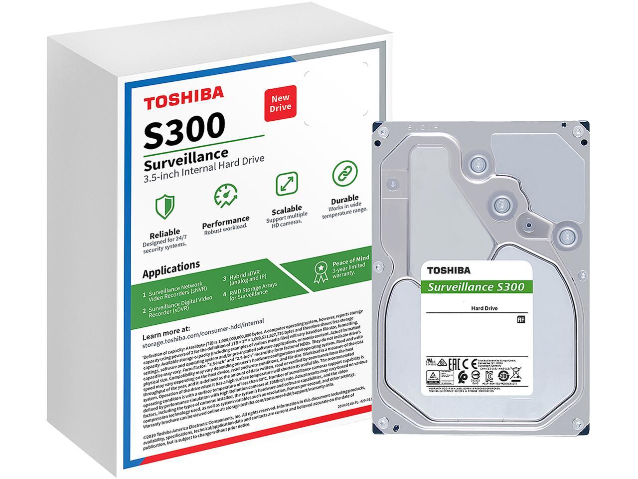 TOSHIBA S300 HDWT150UZSVAR 5TB 5400 RPM 128MB Cache SATA 6.0Gb/s 3.5" Internal Hard Drive - WHITE BOX