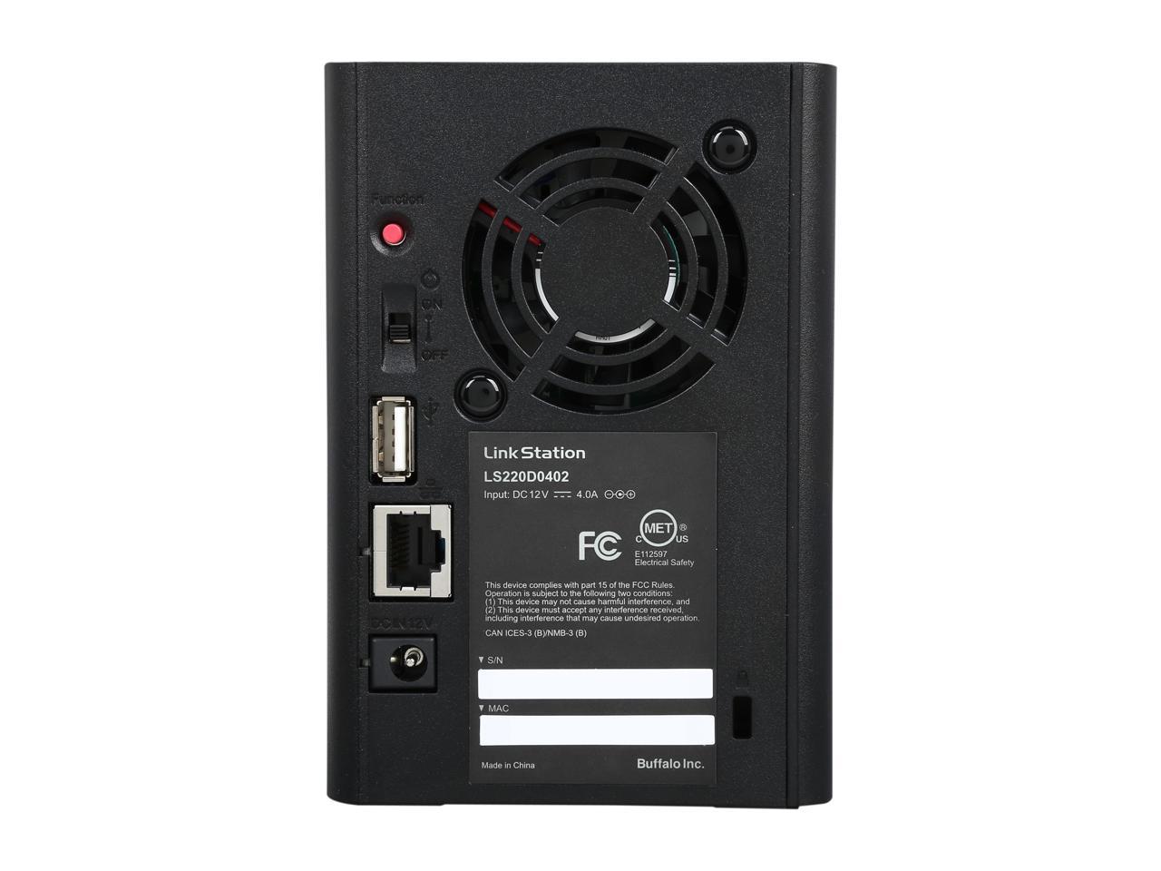 LinkStation 220 4TB Personal Cloud Storage with Hard Drives Included (LS220D0402)