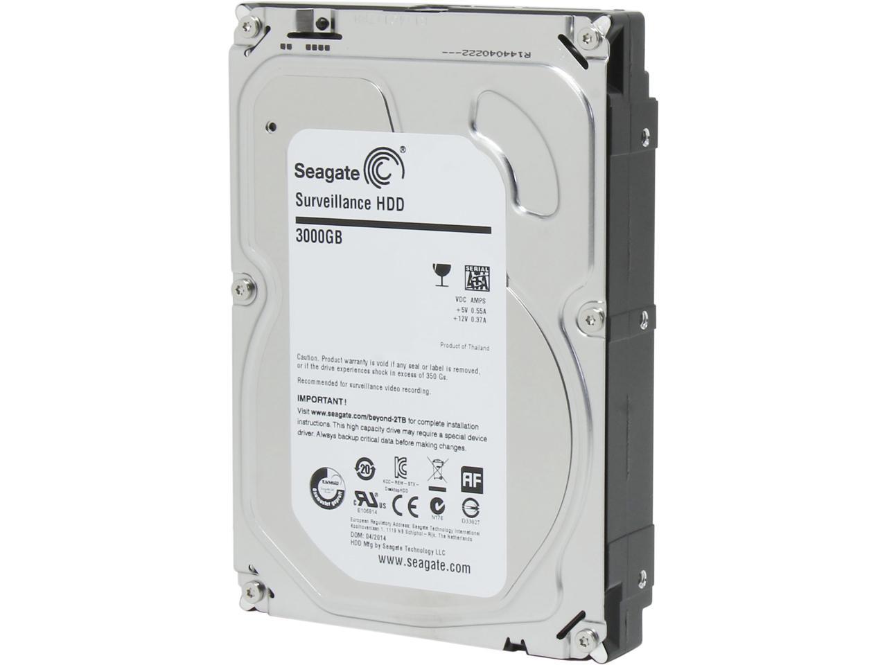 Seagate ST3000VX002 3TB 5900 RPM 64MB Cache SATA 6.0Gb/s 3.5" Surveillance Hard Drive