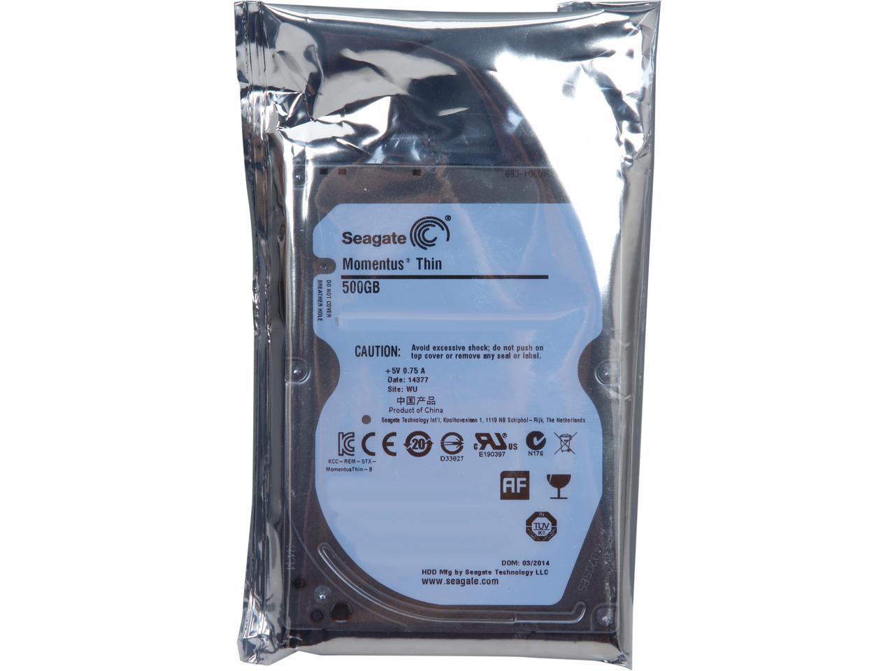 Seagate Laptop Thin ST500LM021 500GB 7200 RPM 32MB Cache SATA 6.0Gb/s 2.5" Hard Drive