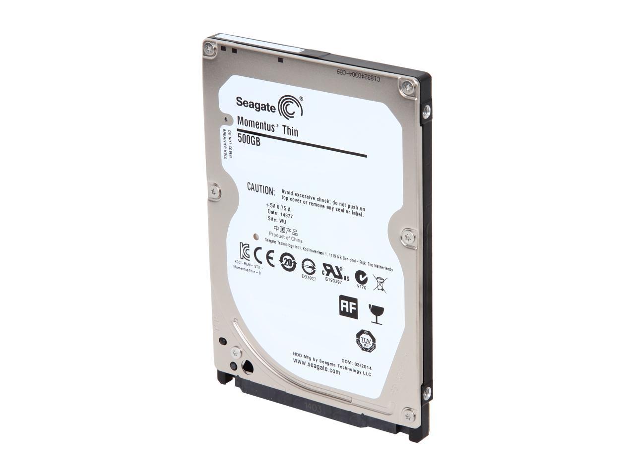 Seagate Laptop Thin ST500LM021 500GB 7200 RPM 32MB Cache SATA 6.0Gb/s 2.5" Hard Drive