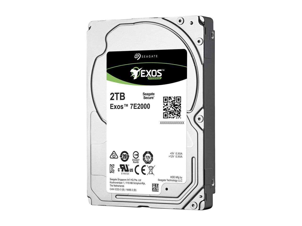 Seagate Exos 7E2000 2TB 512e SAS 12Gb/s 7200 RPM 128MB Cache Enterprise Hard Drive (ST2000NX0273)