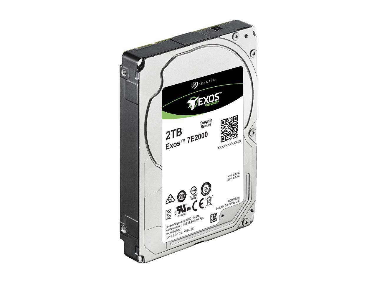 Seagate Exos 7E2000 2TB 512e SAS 12Gb/s 7200 RPM 128MB Cache Enterprise Hard Drive (ST2000NX0273)